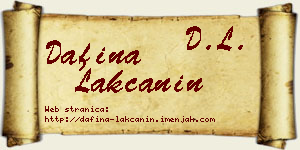 Dafina Lakčanin vizit kartica